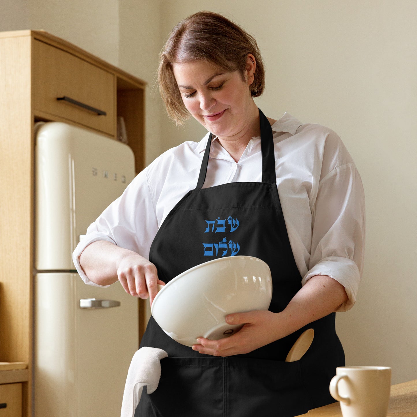 Shabbat Shalom Organic cotton apron