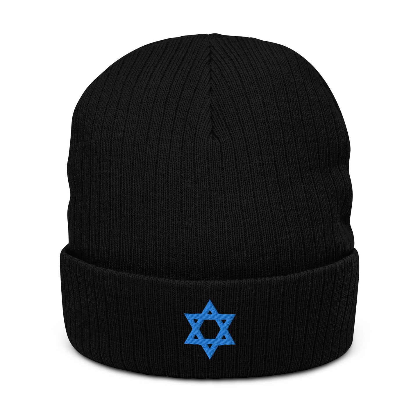 Star of David (Magen David) Ribbed knit beanie