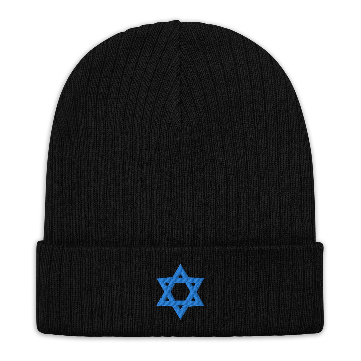 Star of David (Magen David) Ribbed knit beanie