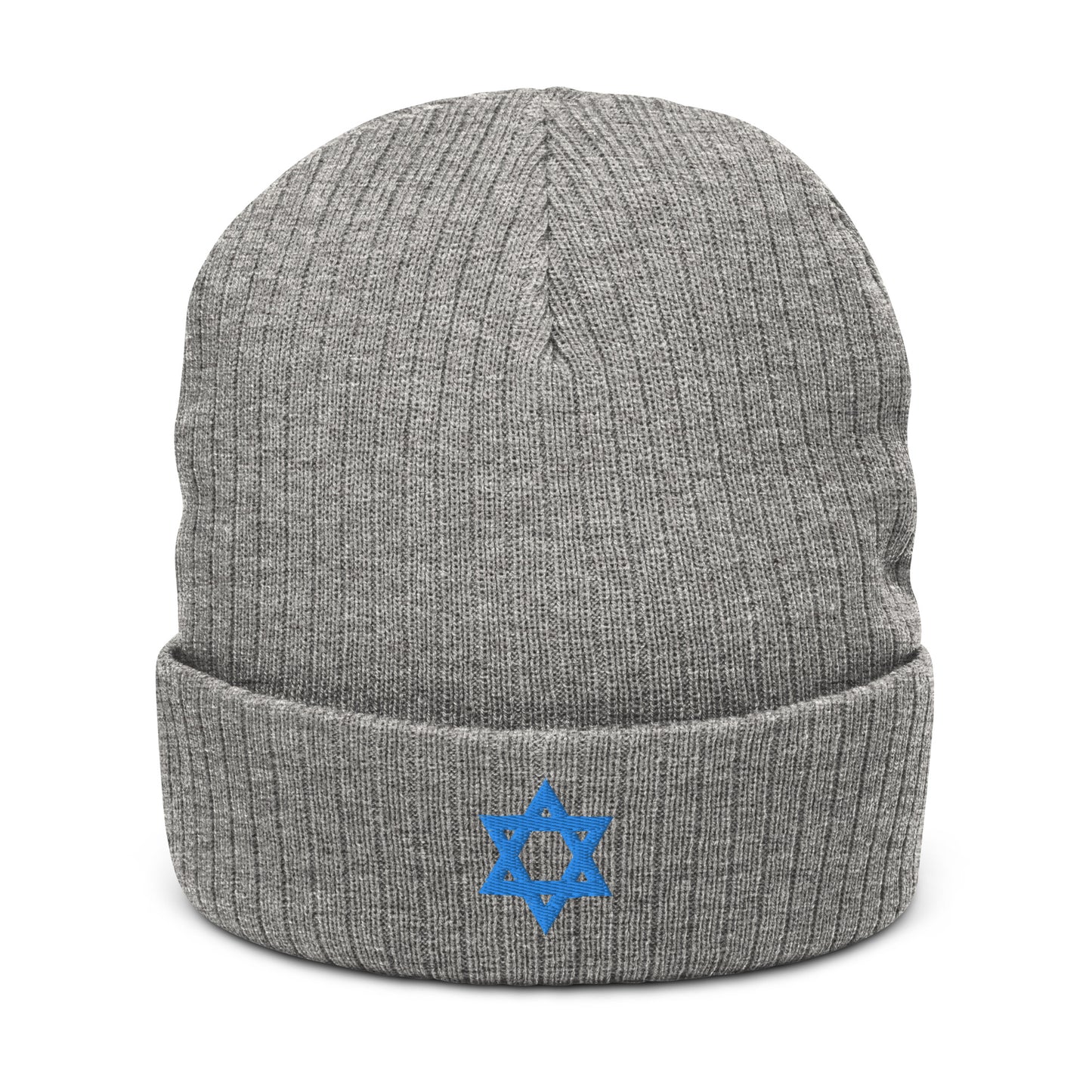 Star of David (Magen David) Ribbed knit beanie