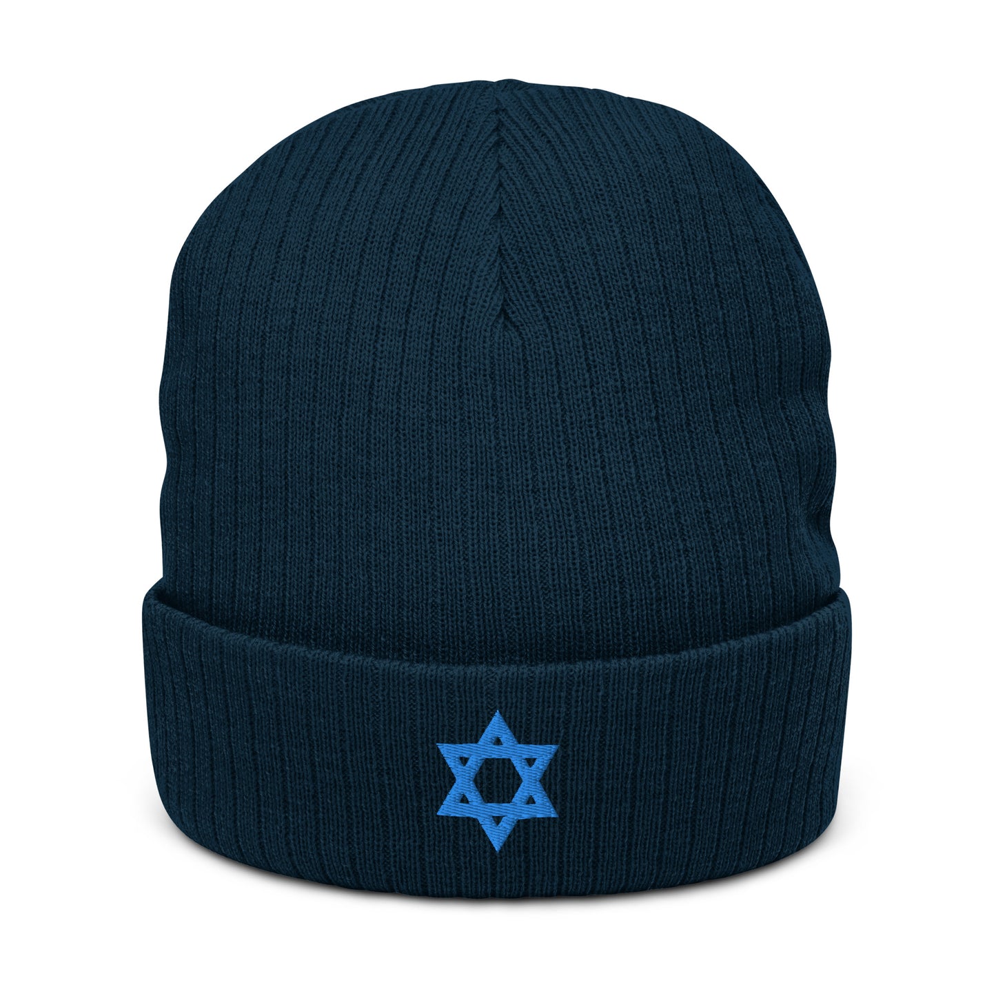 Star of David (Magen David) Ribbed knit beanie