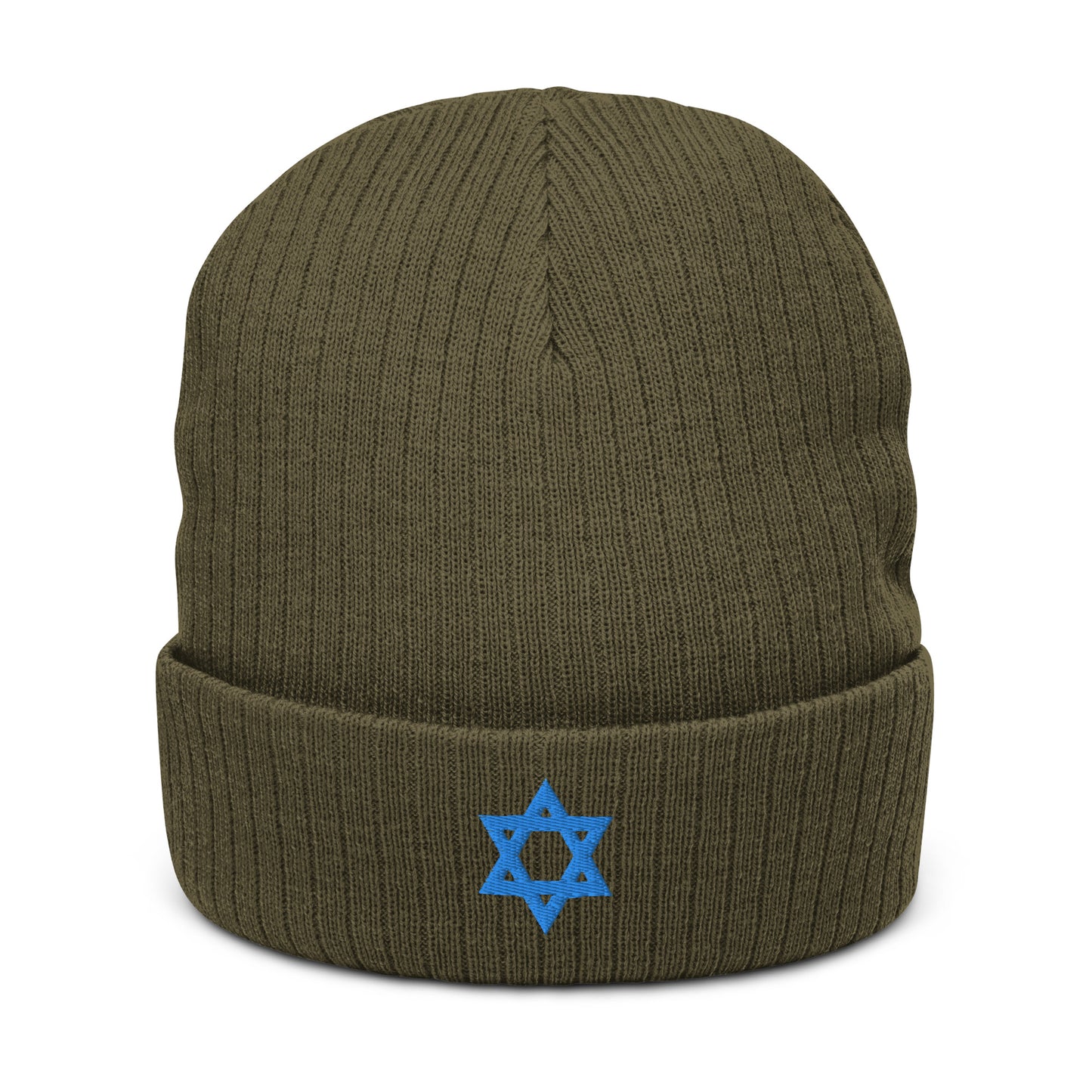 Star of David (Magen David) Ribbed knit beanie