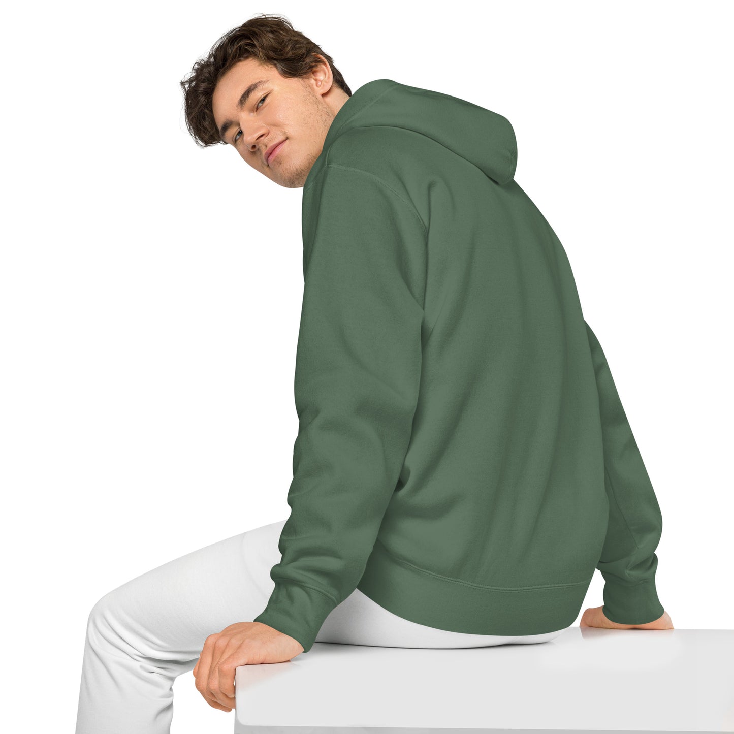 Magen David (Star of David) Embroidered Unisex pigment-dyed hoodie
