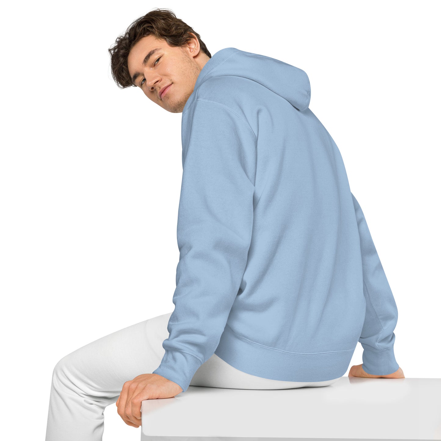 Magen David (Star of David) Embroidered Unisex pigment-dyed hoodie