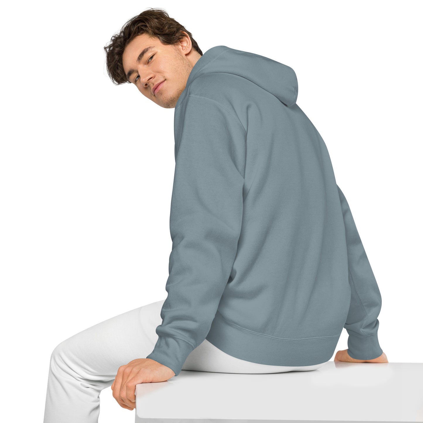 Magen David (Star of David) Embroidered Unisex pigment-dyed hoodie