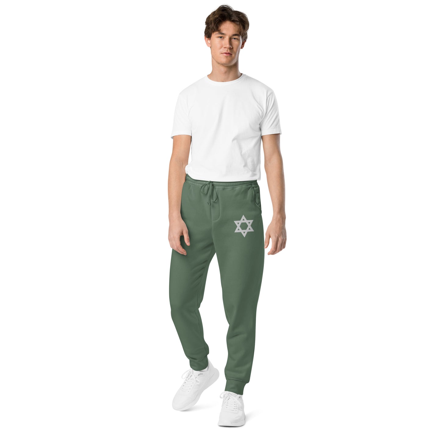 Magen David (Star of David) Embroidered Unisex pigment-dyed sweatpants