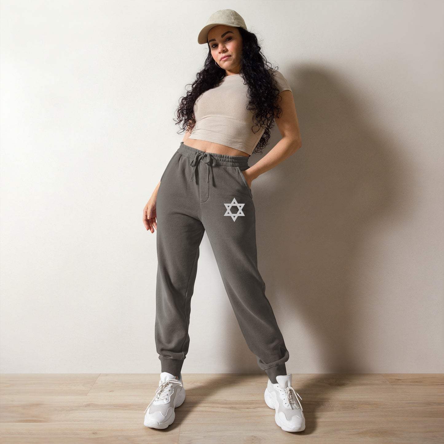 Magen David (Star of David) Embroidered Unisex pigment-dyed sweatpants